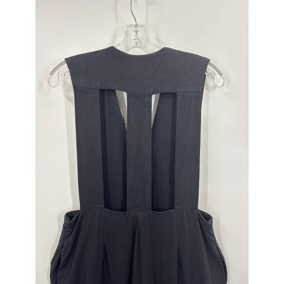 Vintage J. Frank Black Jumpsuit Gold Chains Wide Leg Sz 6 80s 90s Made In USA - Picture 7 of 8